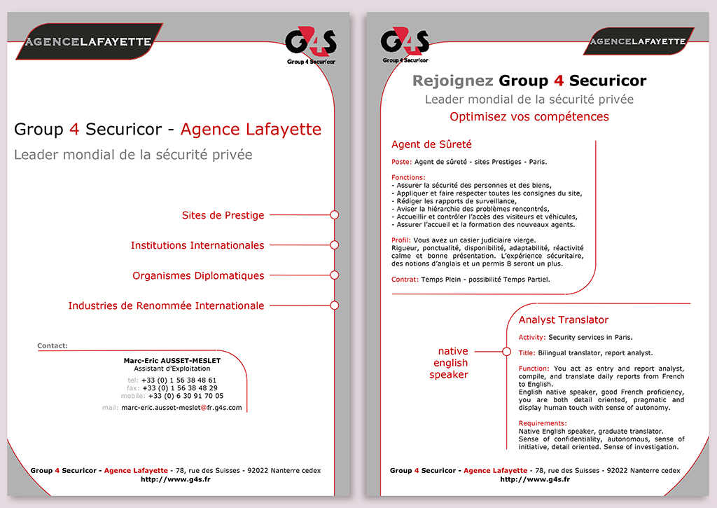 Plaquette pour Salon de Rectrutement